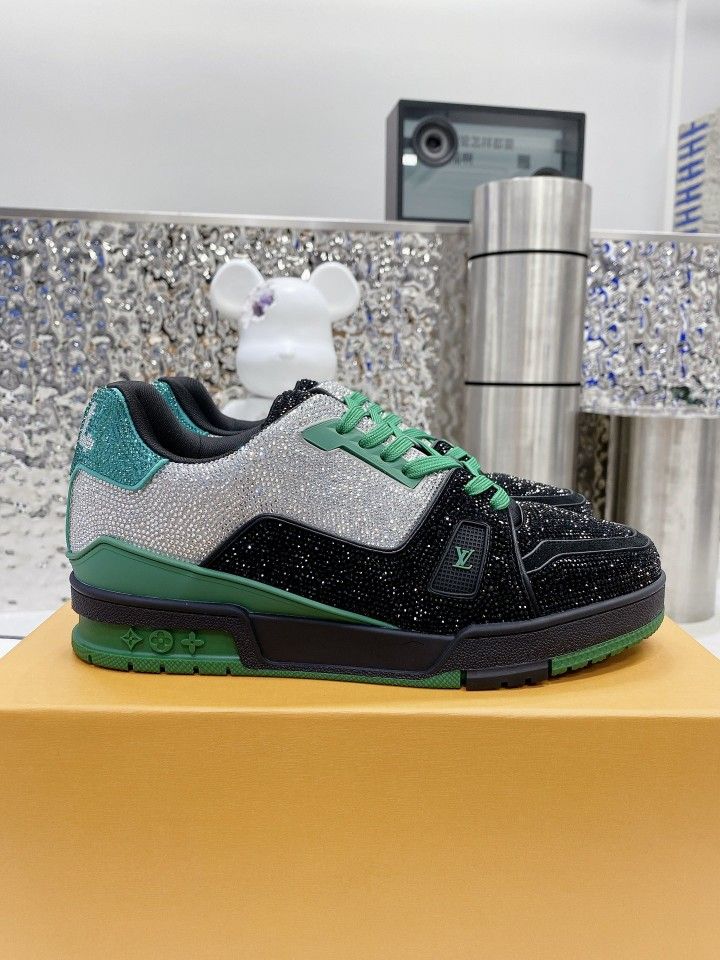 Louis Vuitton Trainer Crystal Green/Black